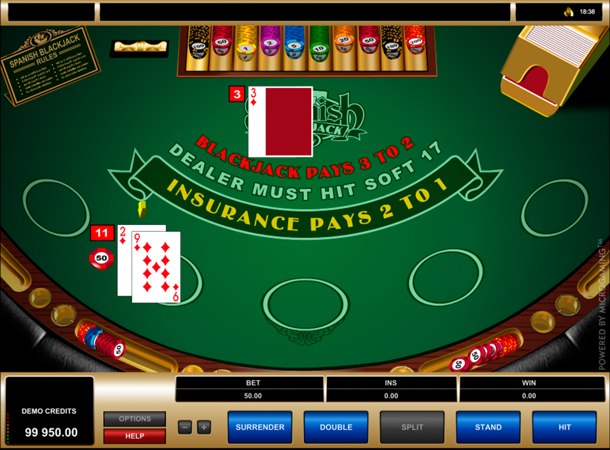 Spanish blackjack microgaming