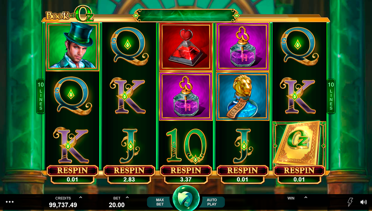 Book of oz microgaming