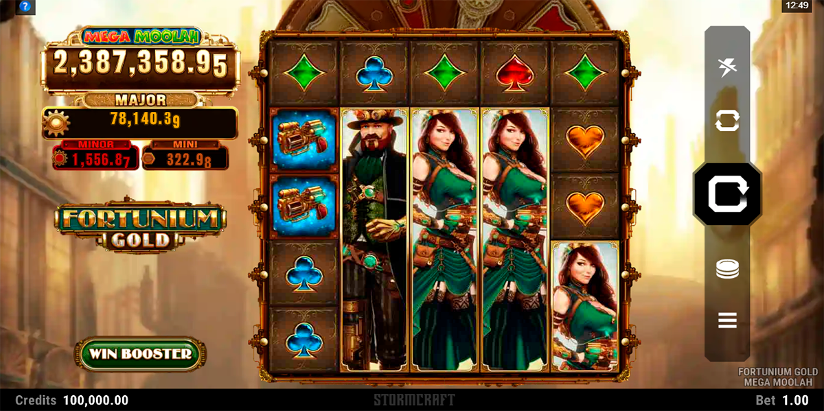 Fortunium gold mega moolah stormcraft studios