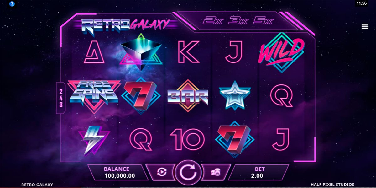 Retro galaxy half pixel studio