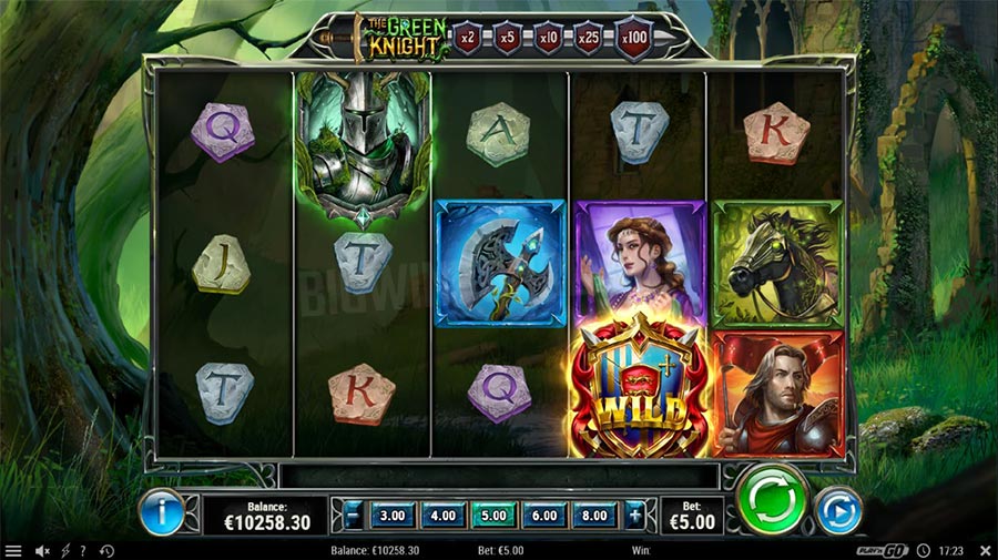 The green knight slot logo